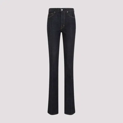 Tom Ford Indigo Denim Flared Cotton Pants In Blue