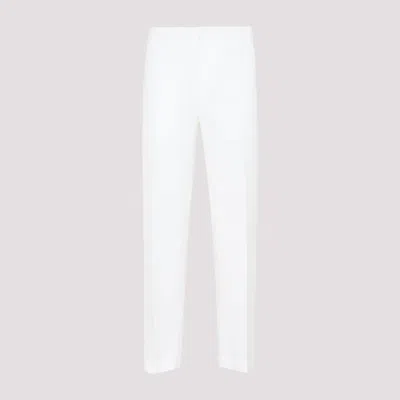 Dior Ivory Ankle Slit Detail Trousers In White