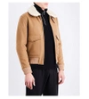 SANDRO Shearling collar wool-blend jacket
