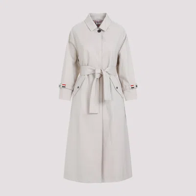 Thom Browne Unconstructed Raglan Trench In Nude & Neutrals