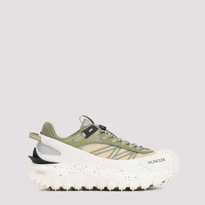 Moncler Light Beige Trailgrip Gtx Textile Sneakers In Green