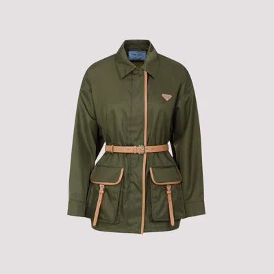 Prada Military Green Polyamide Jacket