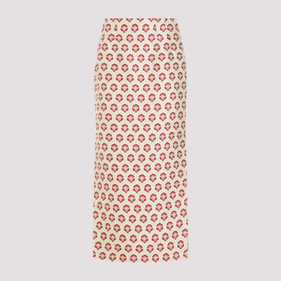 Etro Multicolor Yellow Polyester Long Skirt In Multicolour