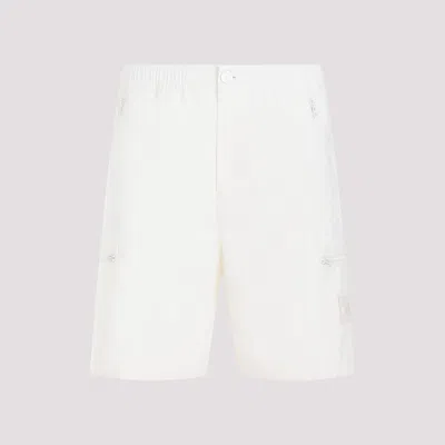 Stone Island Natural Ghost Cotton Shorts In Nude & Neutrals