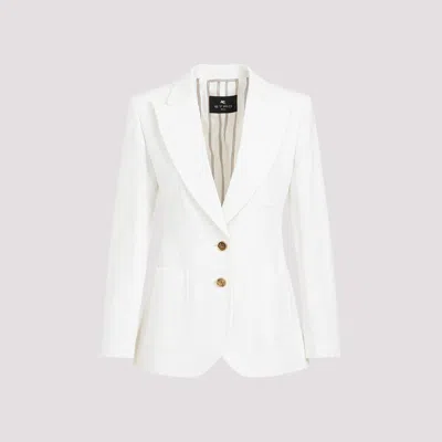 Etro Viscose Jacket In White