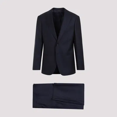 Giorgio Armani Night Sky Blue Virgin Wool Suit