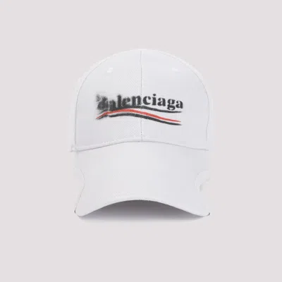 Balenciaga Off White Cotton Political Stencil Hat