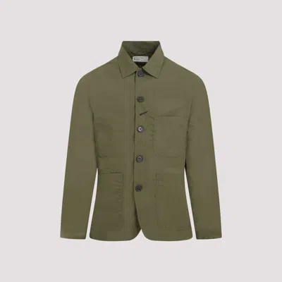 Universal Works Bakers Jacket Twill Light Olive In Green