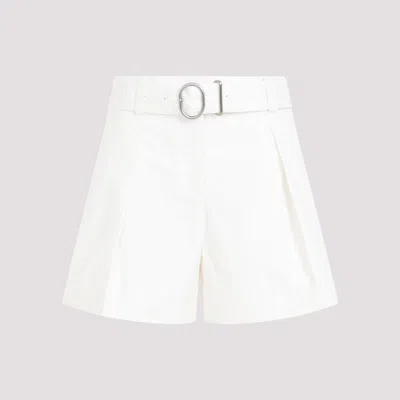 Jil Sander Mid Waist Shorts In White