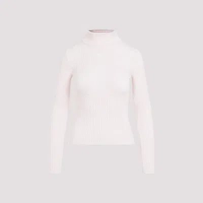 Courrèges Courreges Roll Neck Ribbed Jumper In Pink & Purple