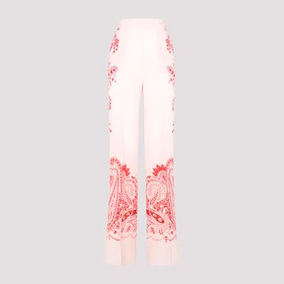 Etro Pink Silk Lucy Pant In Pink & Purple