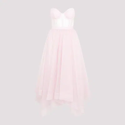Alexander Mcqueen Tulle Dress In Pink