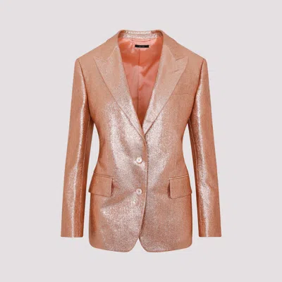 Tom Ford Powder Pink Tailored Jacket In Pink & Purple