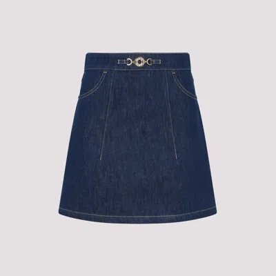 Patou Rodeo Blue A-line Mini Skirt