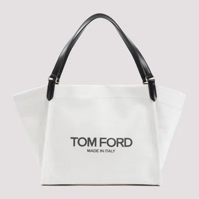 Tom Ford Rope Black Amalfi Cotton Tote Bag