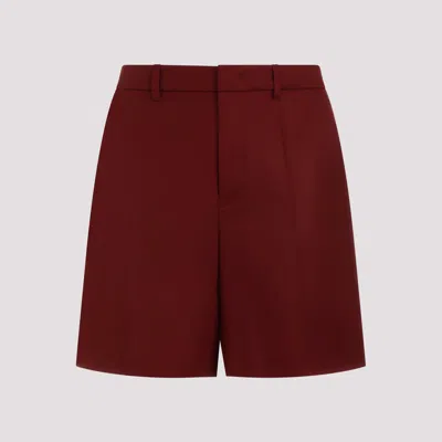 Valentino Cotton Shorts In Red
