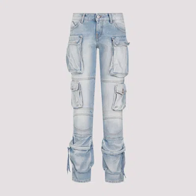 Attico Sky Blue Essie Long Pants