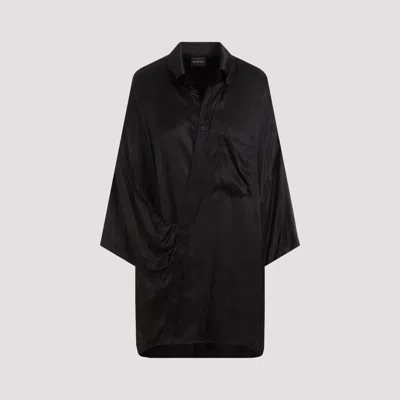 Balenciaga Ss Wrap Blouse In Black