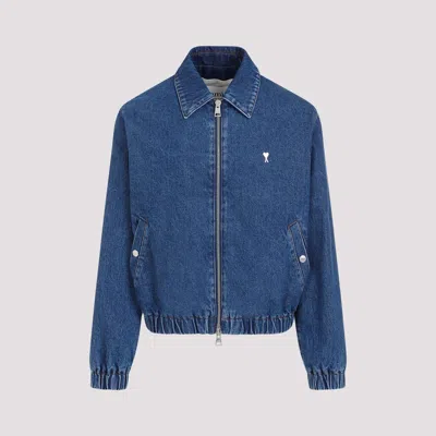 Ami Alexandre Mattiussi Used Blue Adc Zipped Cotton Jacket