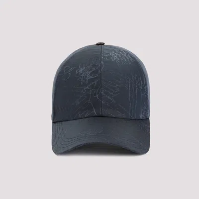 Berluti Washed Indigo Polyamide Hat In Blue