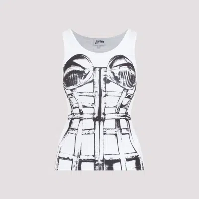 Jean Paul Gaultier White And Black Trompe-l`œil Madonna  Top