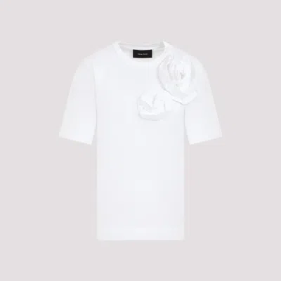 Simone Rocha White Boy T-shirt Pressed Rose In Gray