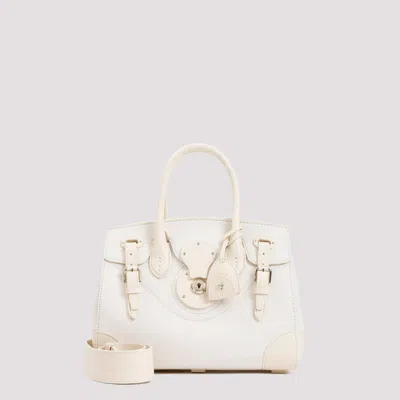 Ralph Lauren White Butter Suede Calf Leather Ricky 27 Small Satchel Bag