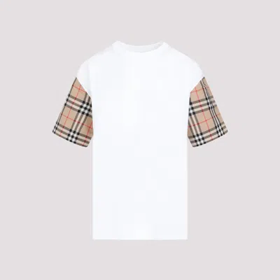 Burberry White Cotton Carrick T-shirt