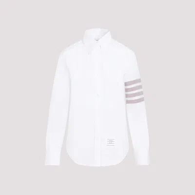 Thom Browne White Cotton Easy Fit Point Collar Shirt