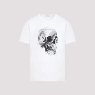 Alexander Mcqueen White Cotton Dragonfly Skull T-shirt