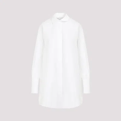 Patou White Cotton Mini Shirt Dress