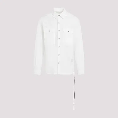 Rick Owens Drkshdw Cotton Outershirt In White