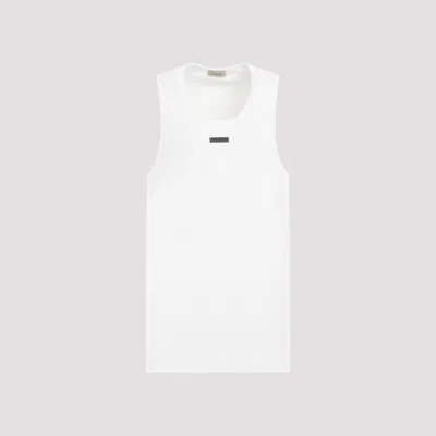 Fear Of God White Cotton Ribbed Tank