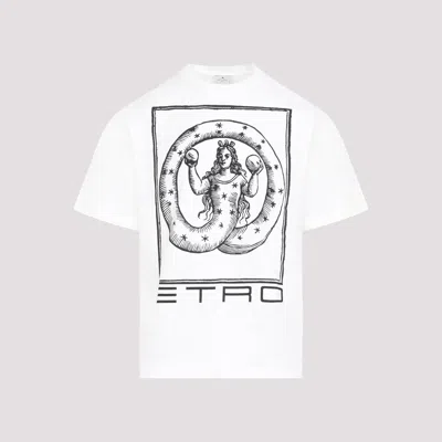 Etro Logo Cotton T-shirt In White