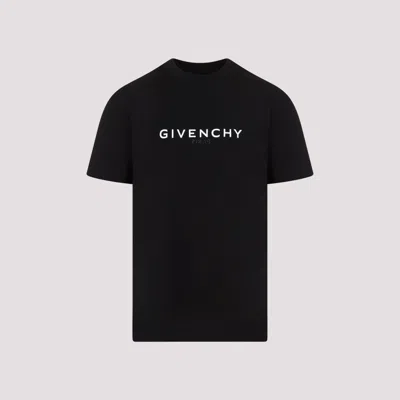 Givenchy White Cotton T-shirt In Black
