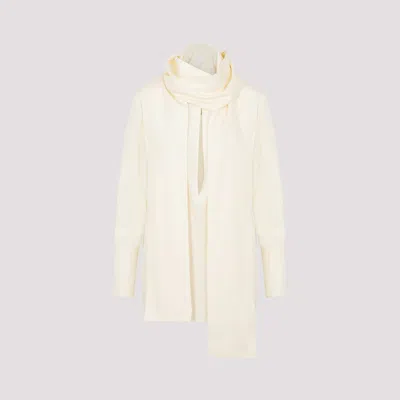 Givenchy White Cream Silk Foulard Blouse