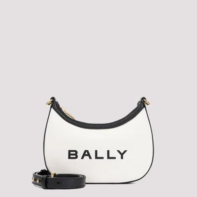 Bally Logo-print Canvas Crossbody Bag In Nude & Neutrals