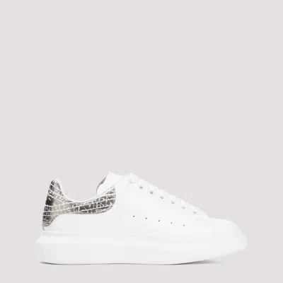 Alexander Mcqueen White Oversized Leather Sneakers