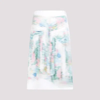Loewe White Silk Skirt
