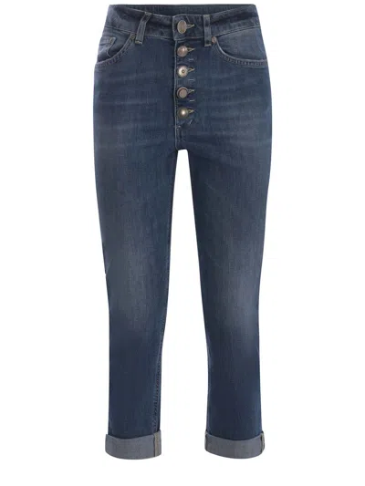 Dondup Koons Loose Jeans In Stretch Denim In Denim Azzurro