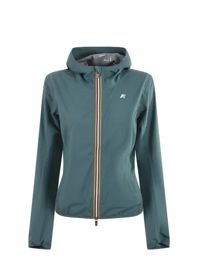 K-way Jacket In Verde Palma