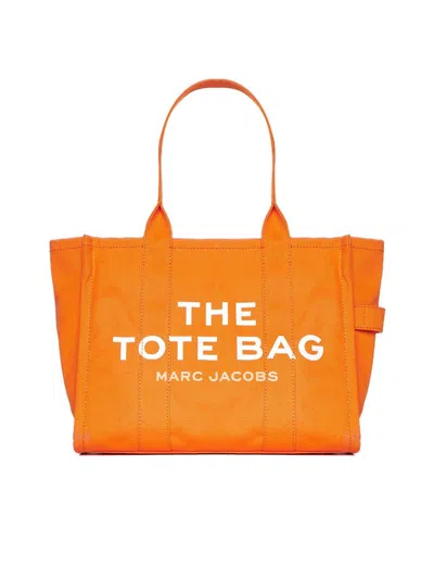 Marc Jacobs The Large Logo Patch Tote Bag In Arancione