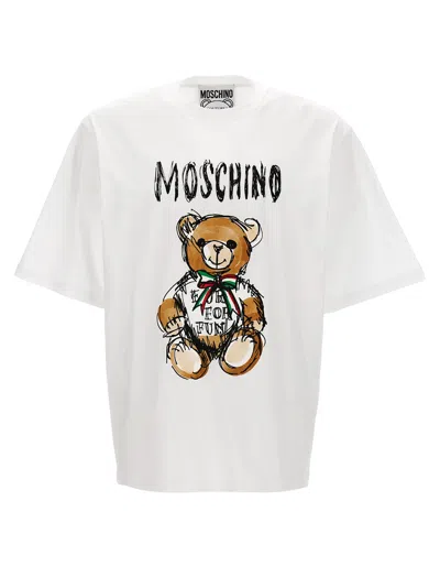Moschino Archive Teddy T-shirt In Blanco