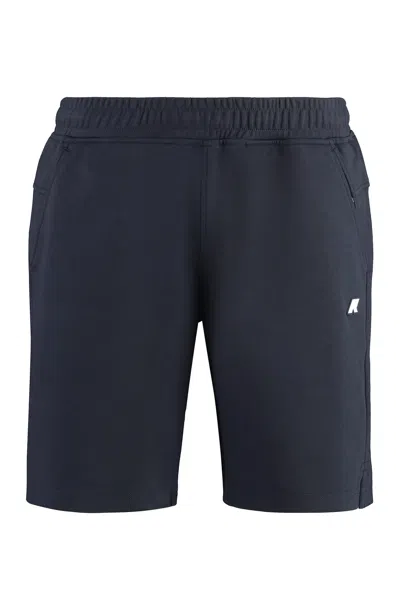 K-way Keny Cotton Bermuda Shorts In Blue