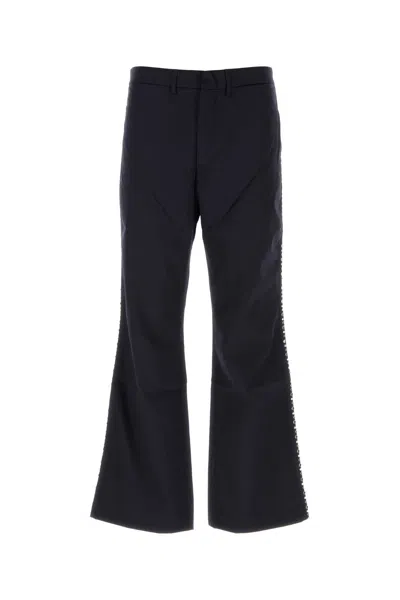 Wales Bonner Blue Cotton Pant In Navy