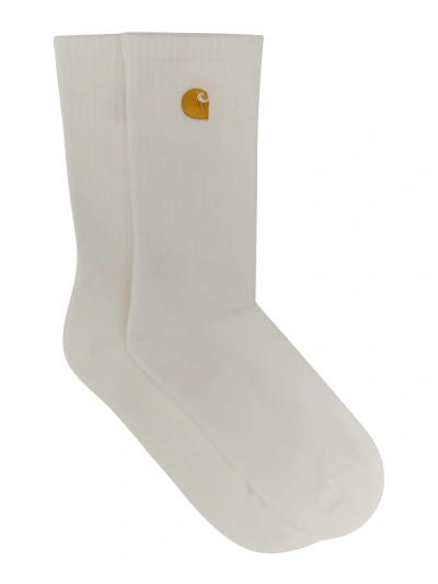 Carhartt Socks With Ribbed Logo In White