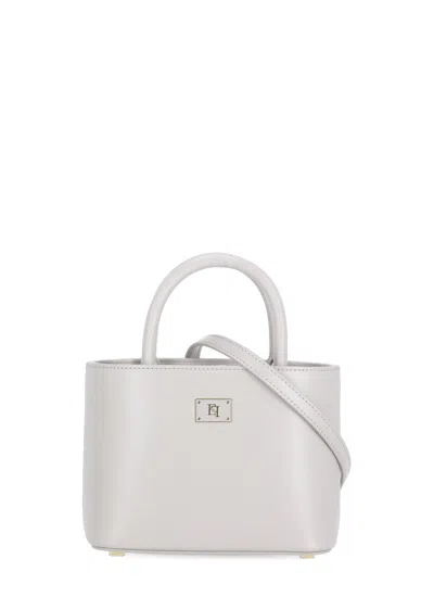 Elisabetta Franchi Bag With Logo In Grey