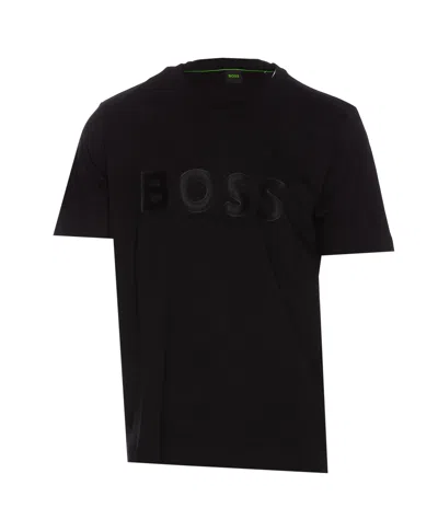 Hugo Boss Logo-print Cotton T-shirt In Black