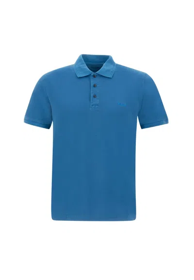 Woolrich Mackinack Cotton Polo Shirt In Royal Blue