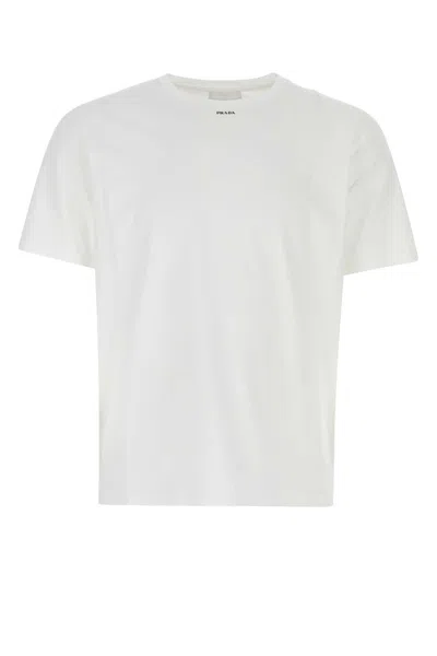 Prada Stretch Cotton T-shirt In White